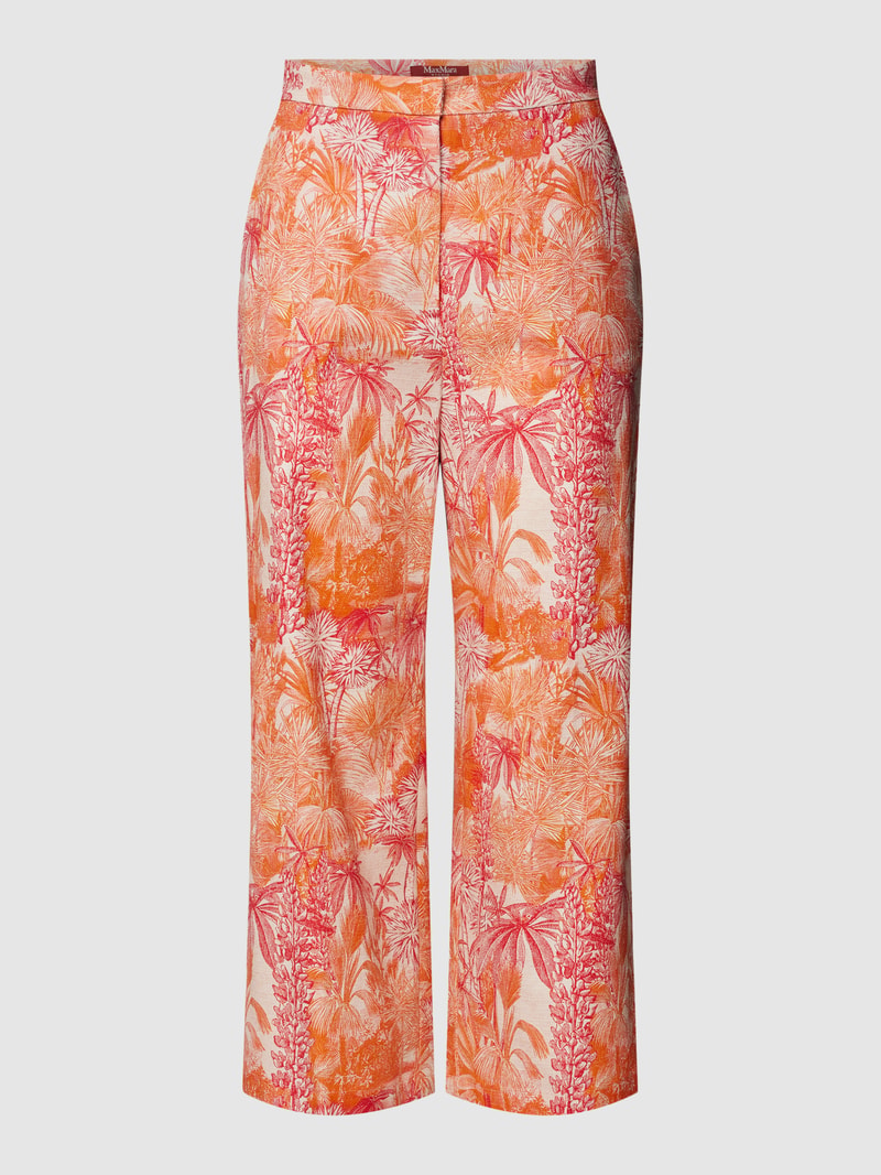 Hose mit Allover-Muster Modell 'CALERNO' in rot