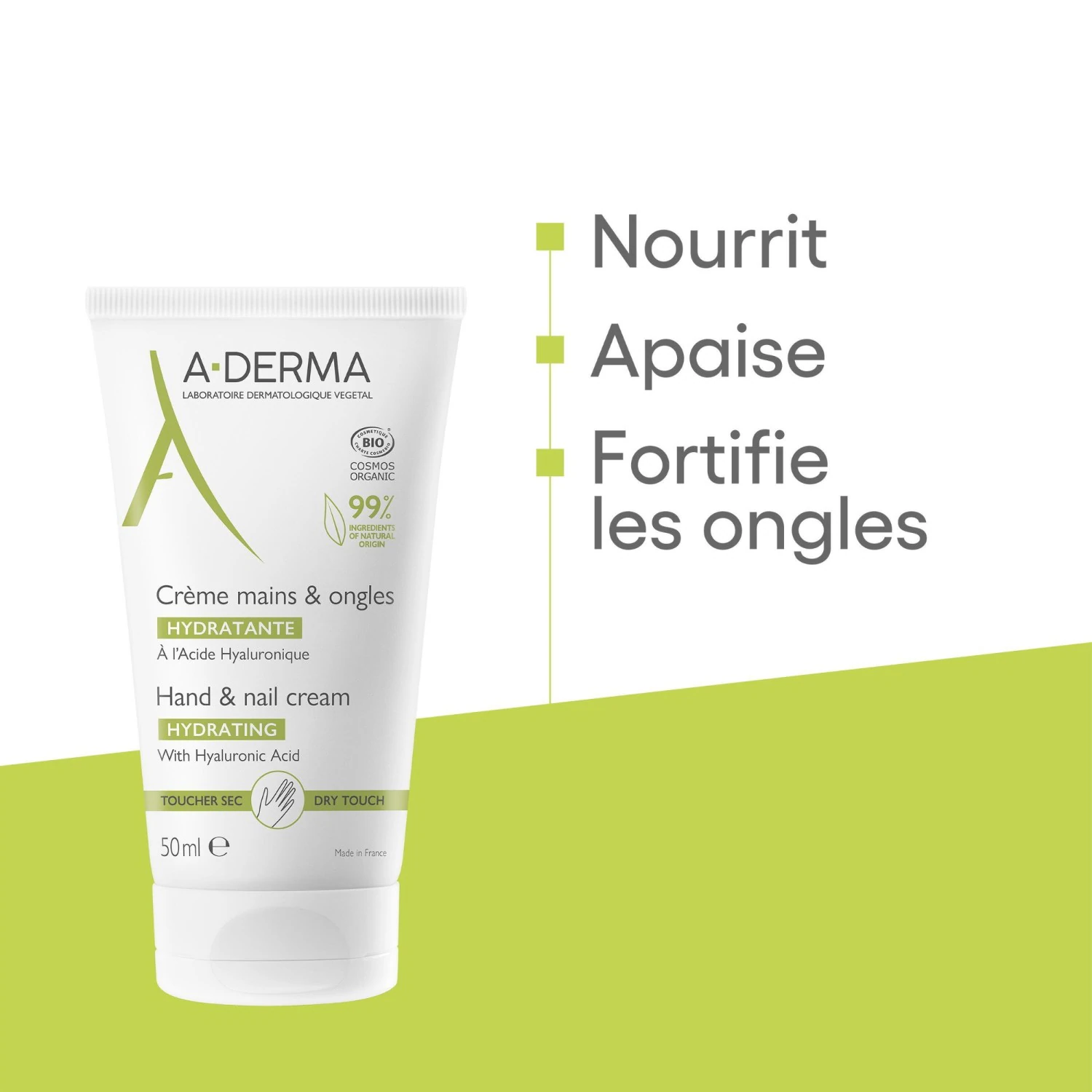 Crema idratante per mani e unghie A-DERMA