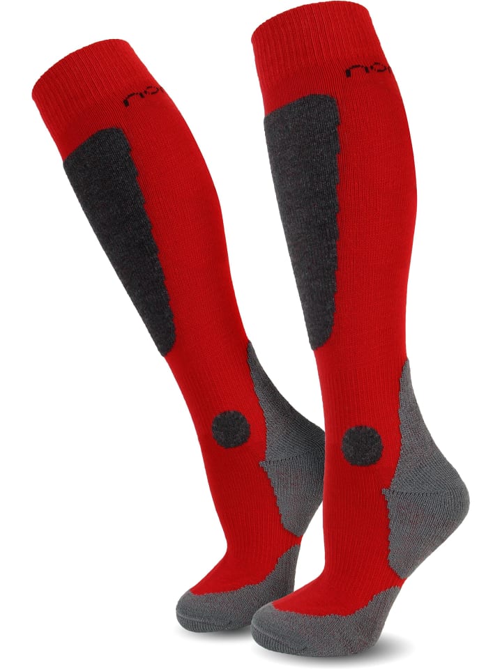 normani 2 Paar Ski-Kniestrümpfe New-Style in Rot/Dunkelgrau/Grau günstig kaufen