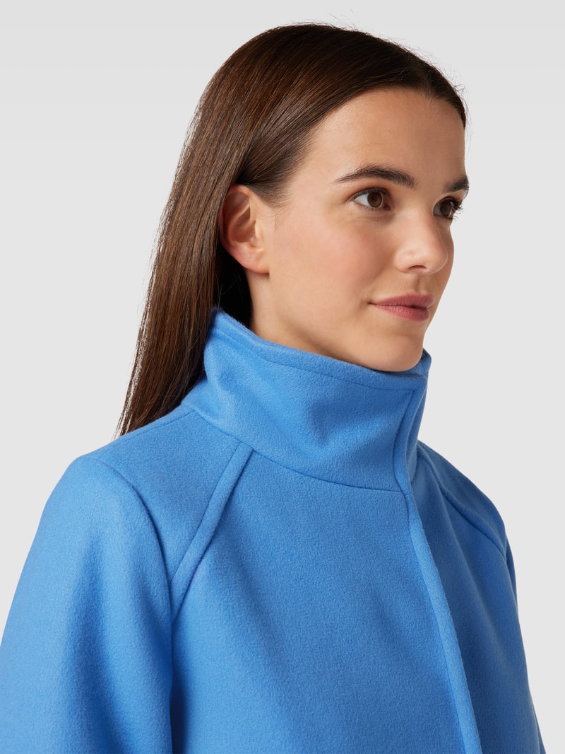 Kurzmantel mit Bindegürtel Modell 'Cilia' in bleu
