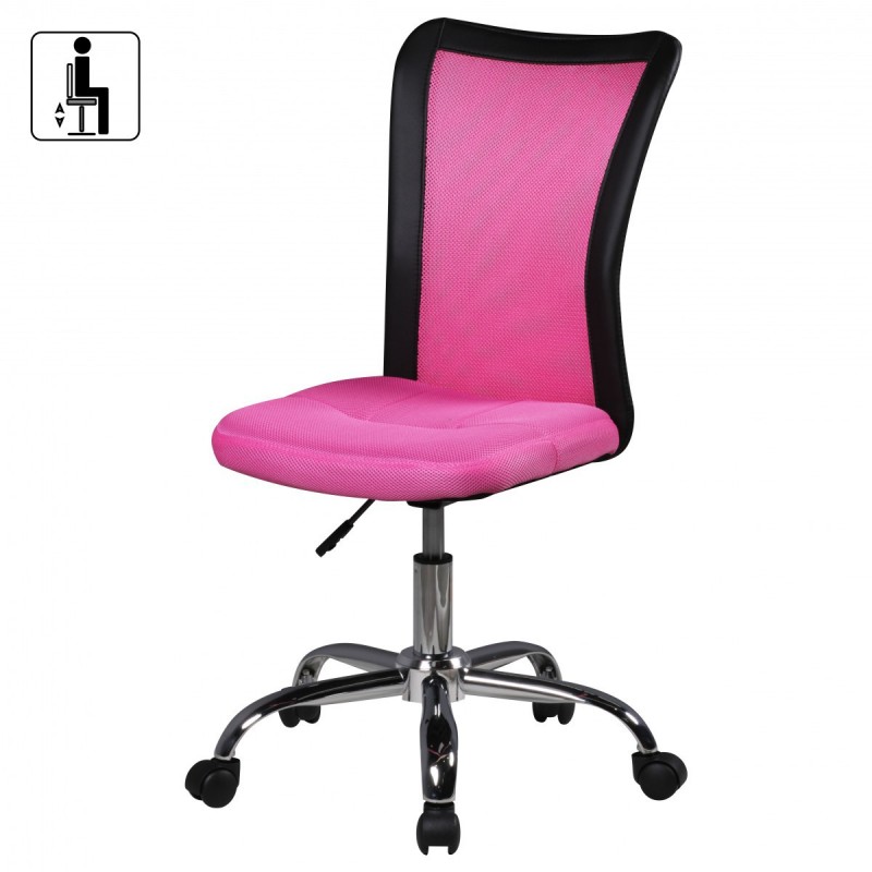 Amstyle Jugendstuhl Lukas Kinderzimmerstuhl Kinderdrehstuhl Netz Pink Schreibtischstuhl höhenverstellbar