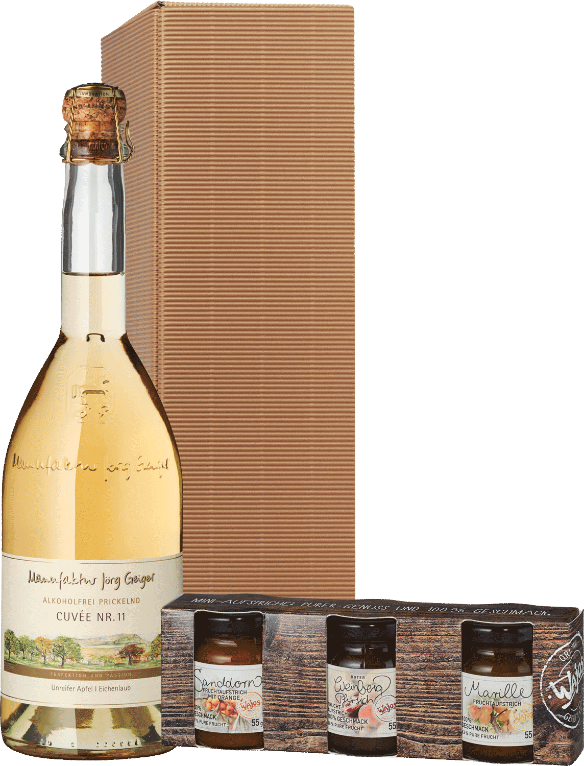 Verschiedene Geschenk Sonntagsbrunch Alkoholfrei
