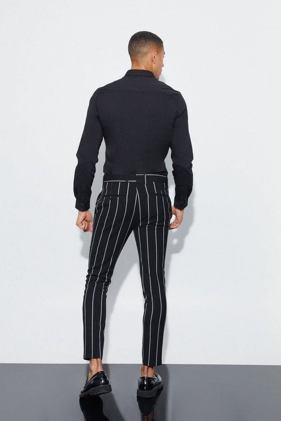 Gestreifte Super Skinny Anzughose