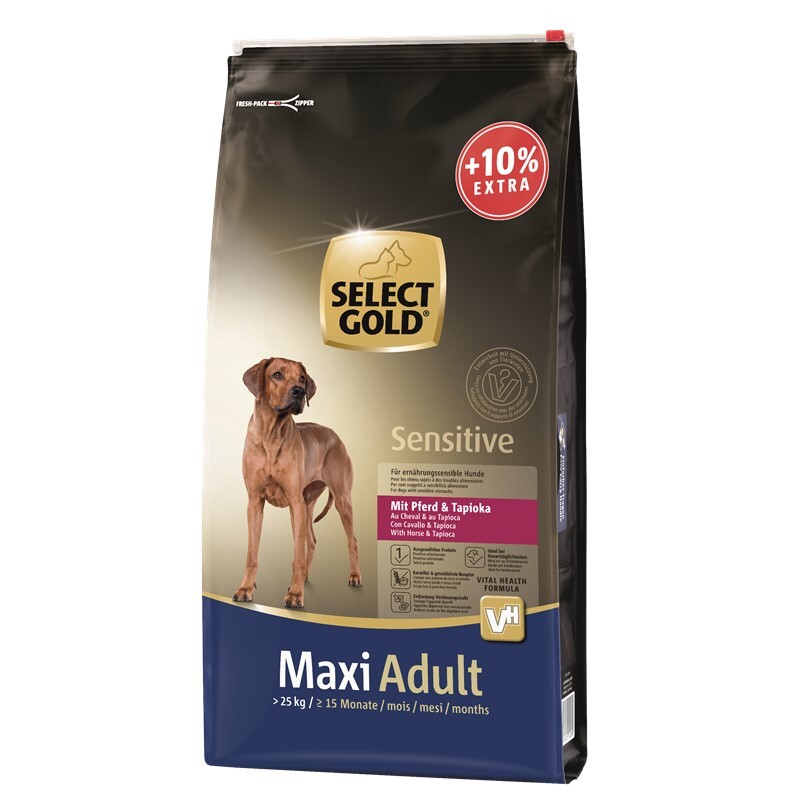 SELECT GOLD Hundetrockenfutter SELECT GOLD Sensitive Adult Maxi Pferd & Tapioka 13,2 kg