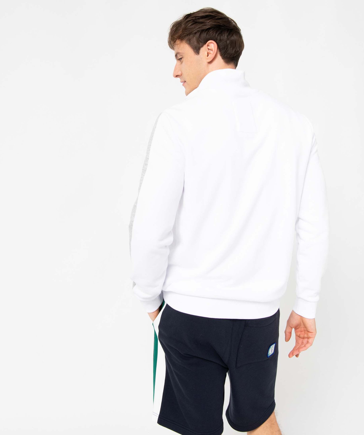 Sweat homme à col camionneur zippé - Camps United blanc | GEMO