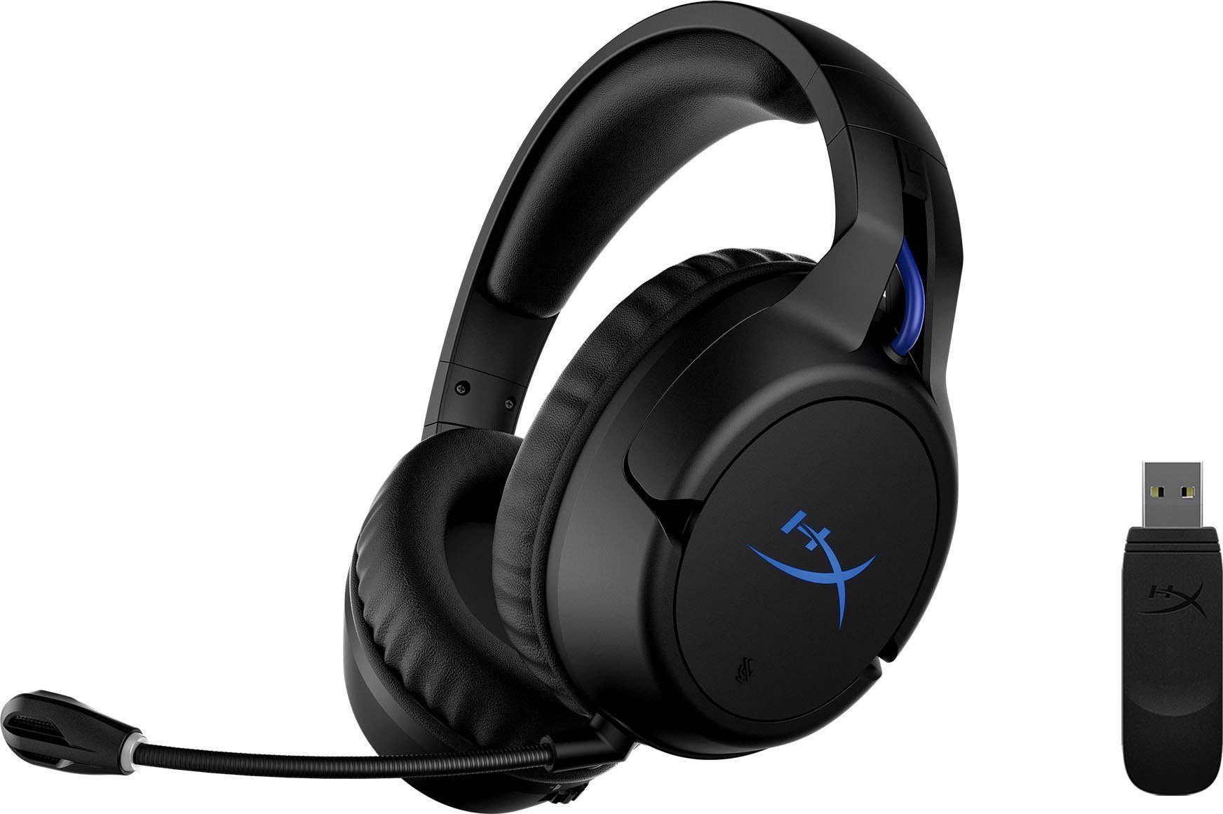 HyperX Cloud Flight Wireless Black/Blue für PlayStation Gaming-Headset (Mikrofon abnehmbar, Rauschunterdrückung, Wireless)