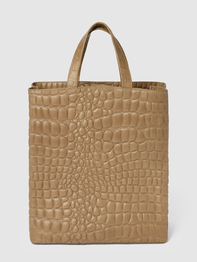 Tote Bag mit Strukturmuster Modell 'Paper' in schlamm