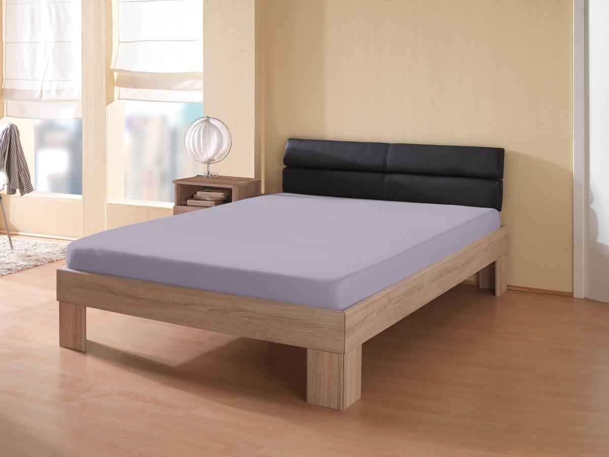 Dreamtex Jersey Spannbetttuch ca. 180 - 200 x 200 cm, Flieder