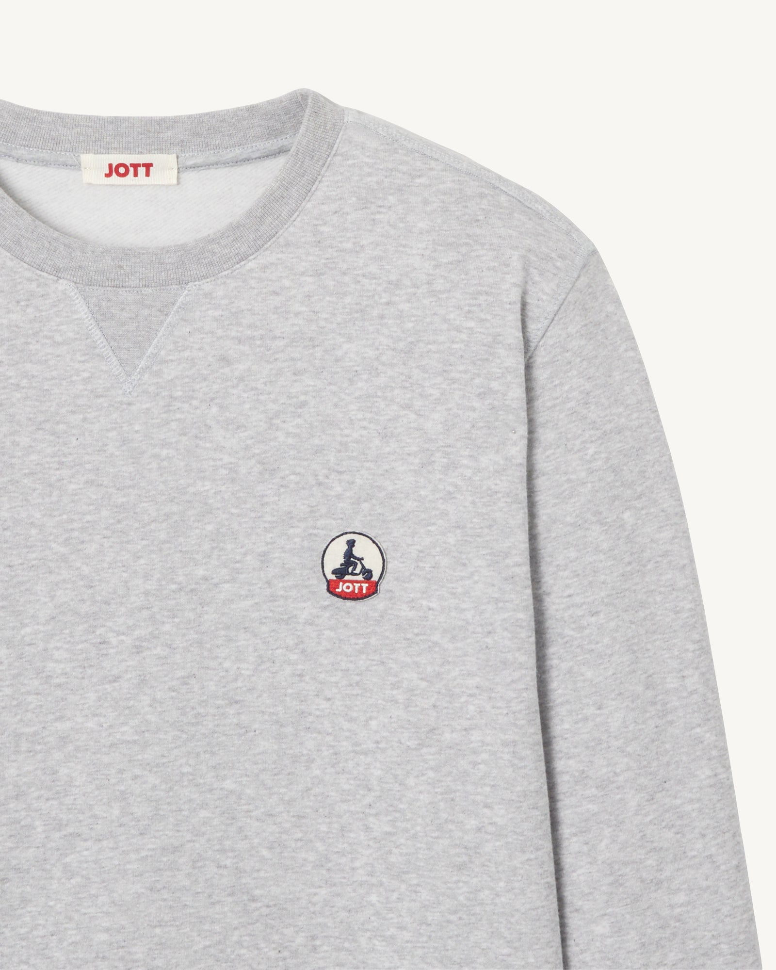 Sweat homme en coton biologique Gris chiné Braga