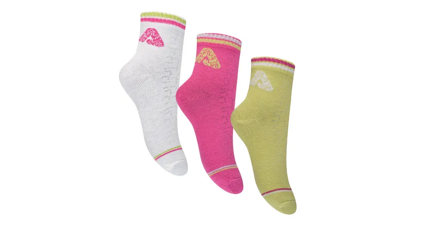 FILA Kinder Socken Quarter Girl 3er Pack flower