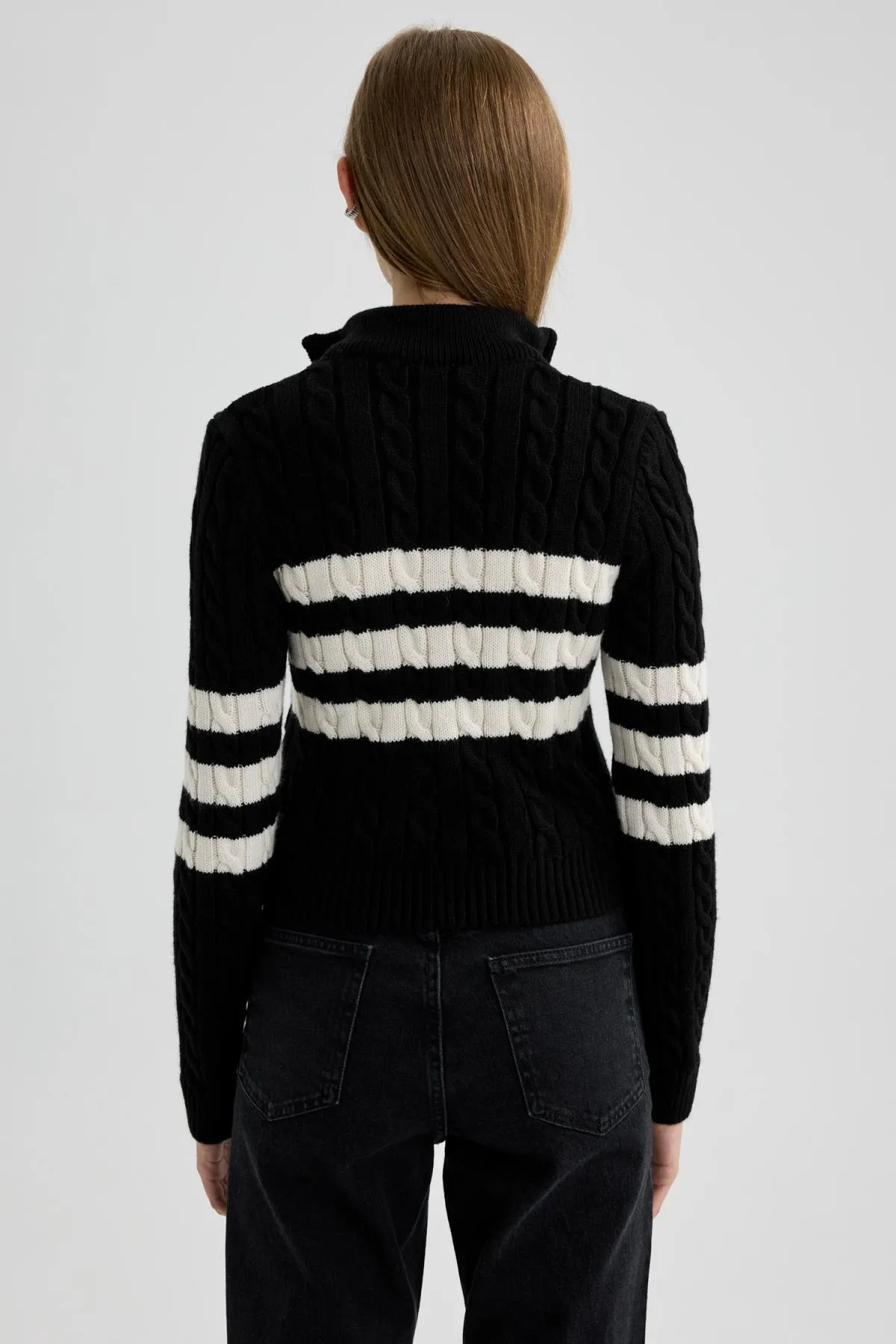 DeFacto  Slim-Fit-Cardigan mit Rollkragen