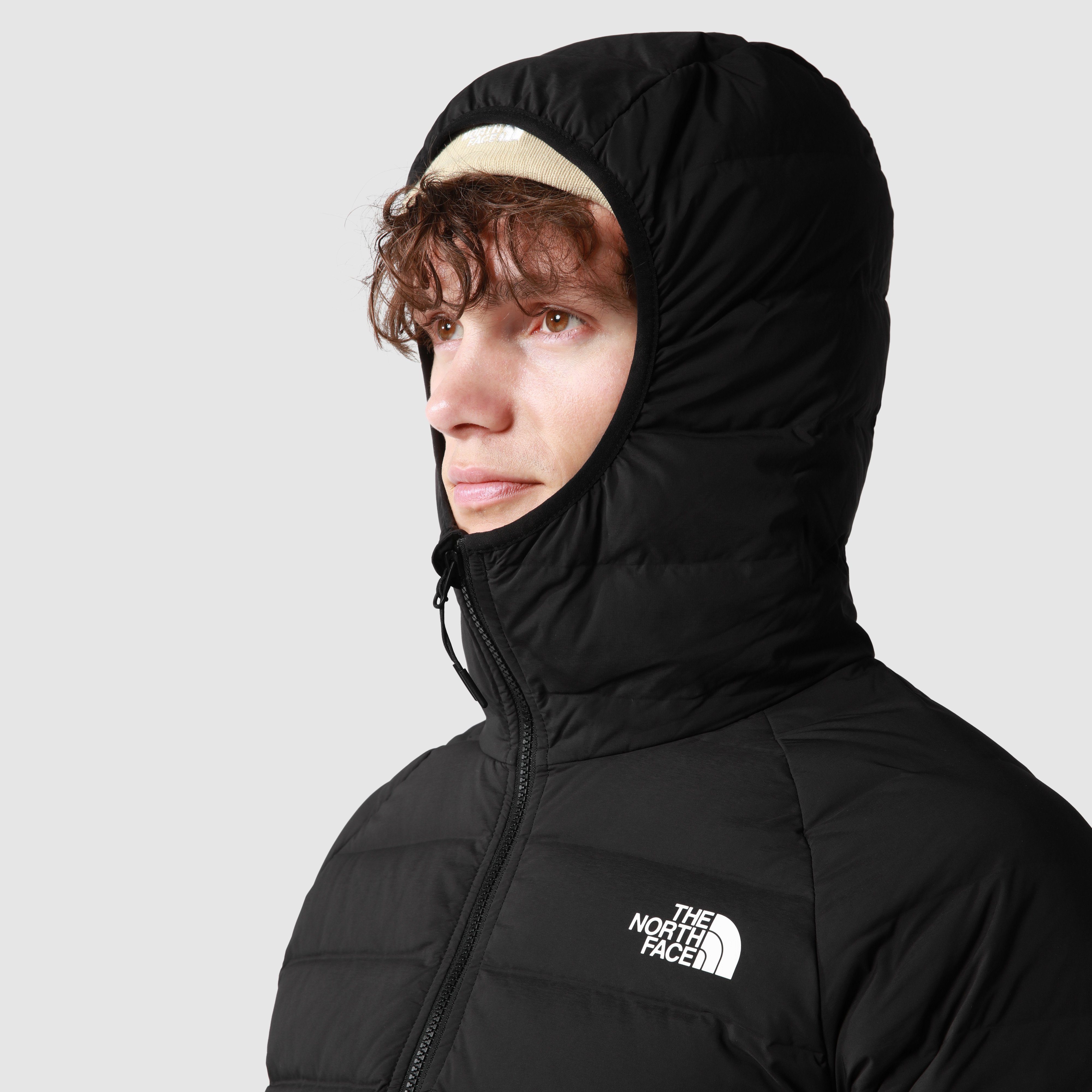The North Face Daunenjacke M BELLEVIEW STRETCH DOWN HOODIE mit Logodruck