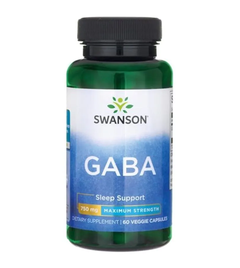 Cápsulas de GABA Forte (Ácido Gama-Aminobutírico) Swanson 750 mg
