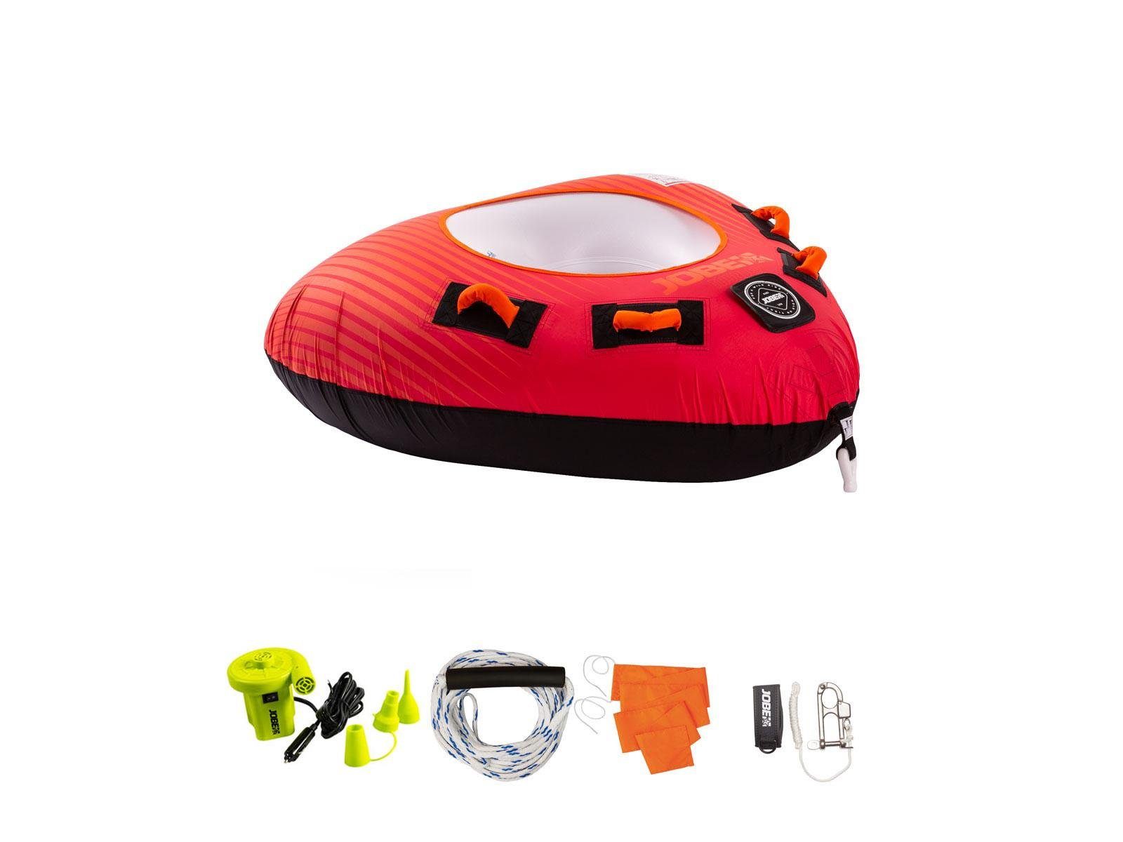 Jobe Inflatable SUP-Board Jobe Thunder Funtube 1 Person, inkl. Elektrische Pumpe und Zubehör, SUP, (Set), 1 Person,4 Griffe,Multi Position funtube