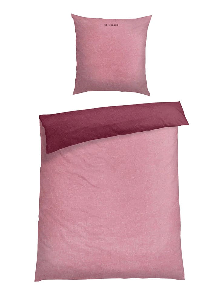 Schiesser Feinbiber-Bettwäsche-Set  in Rosa günstig kaufen