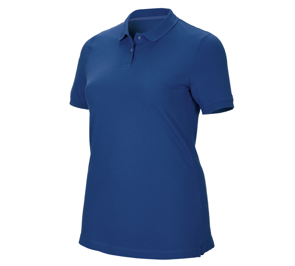 e.s. Piqué-Polo cotton stretch, Damen, plus fit