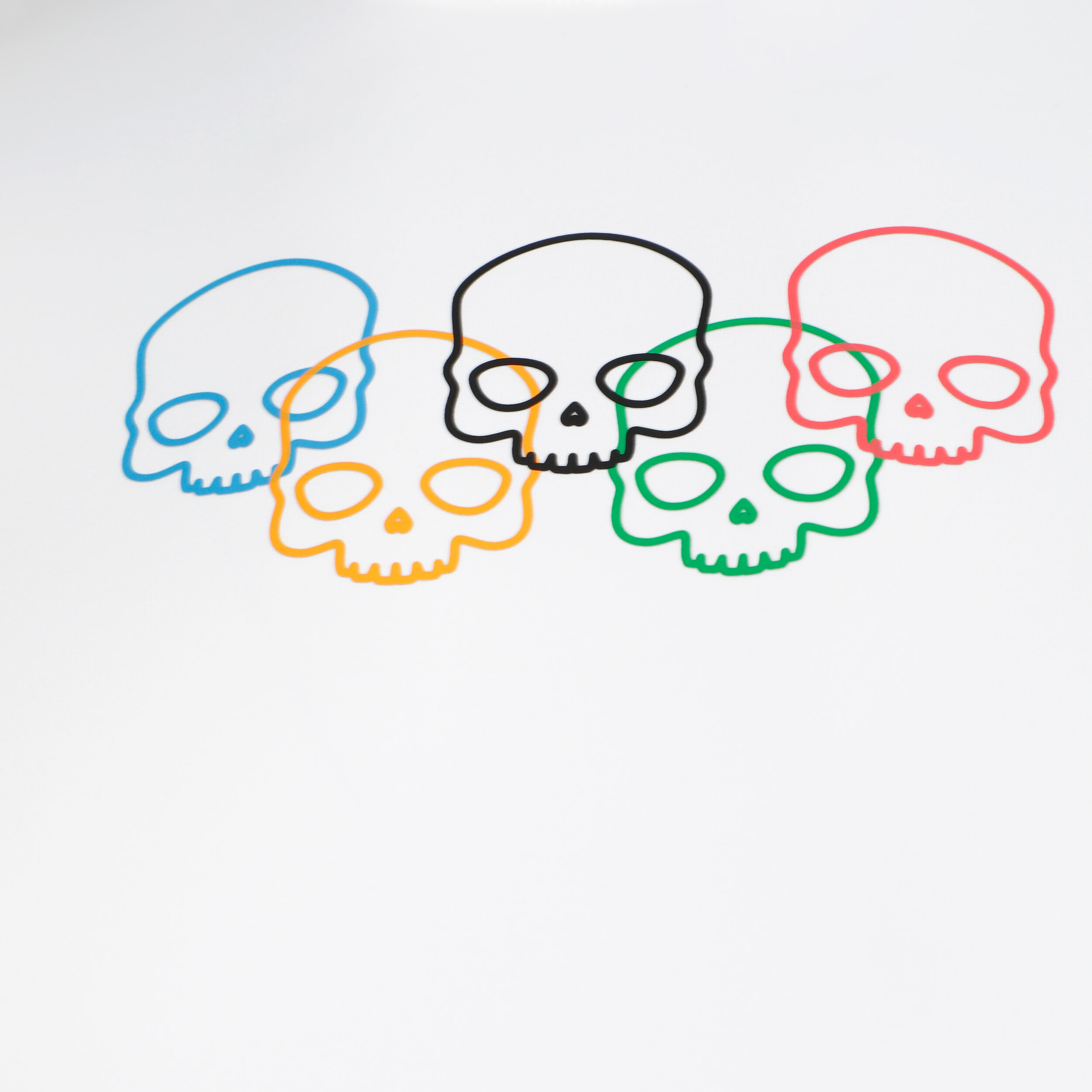 Olympic Skull Tech T-Shirt Herren - Weiß, Mehrfarbig