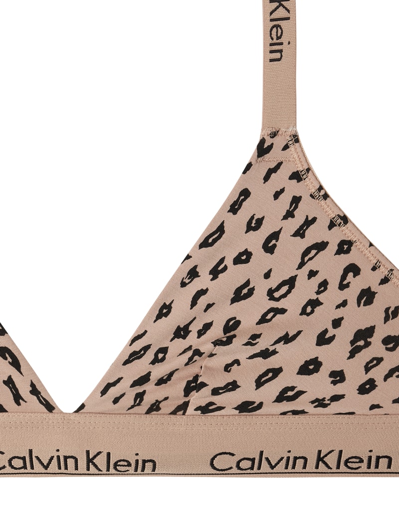Bralette mit Allover-Muster in beige