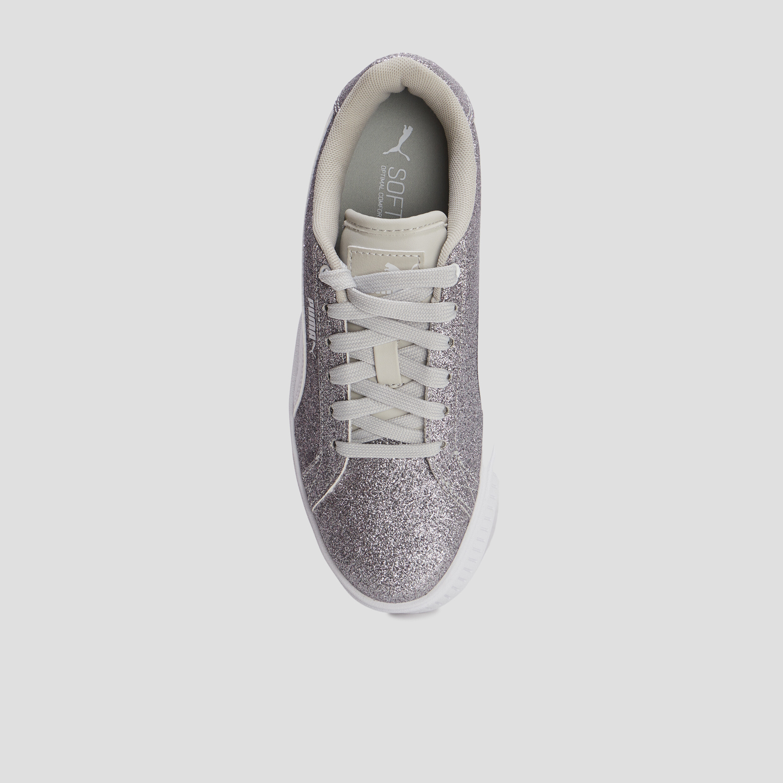 Tennis plateformes à lacets Puma gris argent fille | La Halle