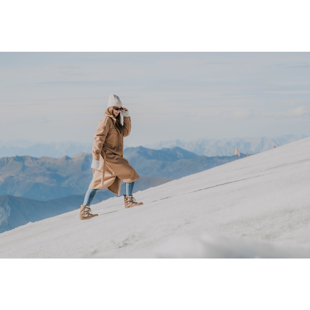 Be Lenka Snowfox Woman Champagne Brown Barfuß-Schneestiefel
