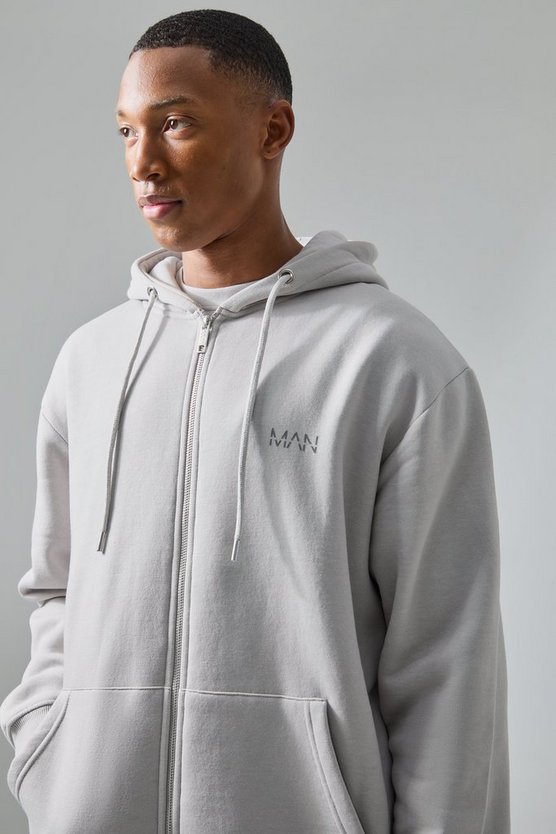 Man Active Oversize Hoodie mit Reißverschluss