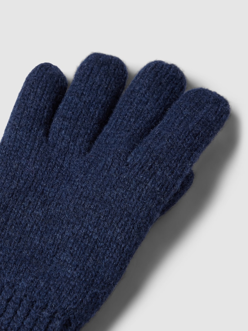Handschuhe mit Label-Patch Modell 'Haakon' in blau