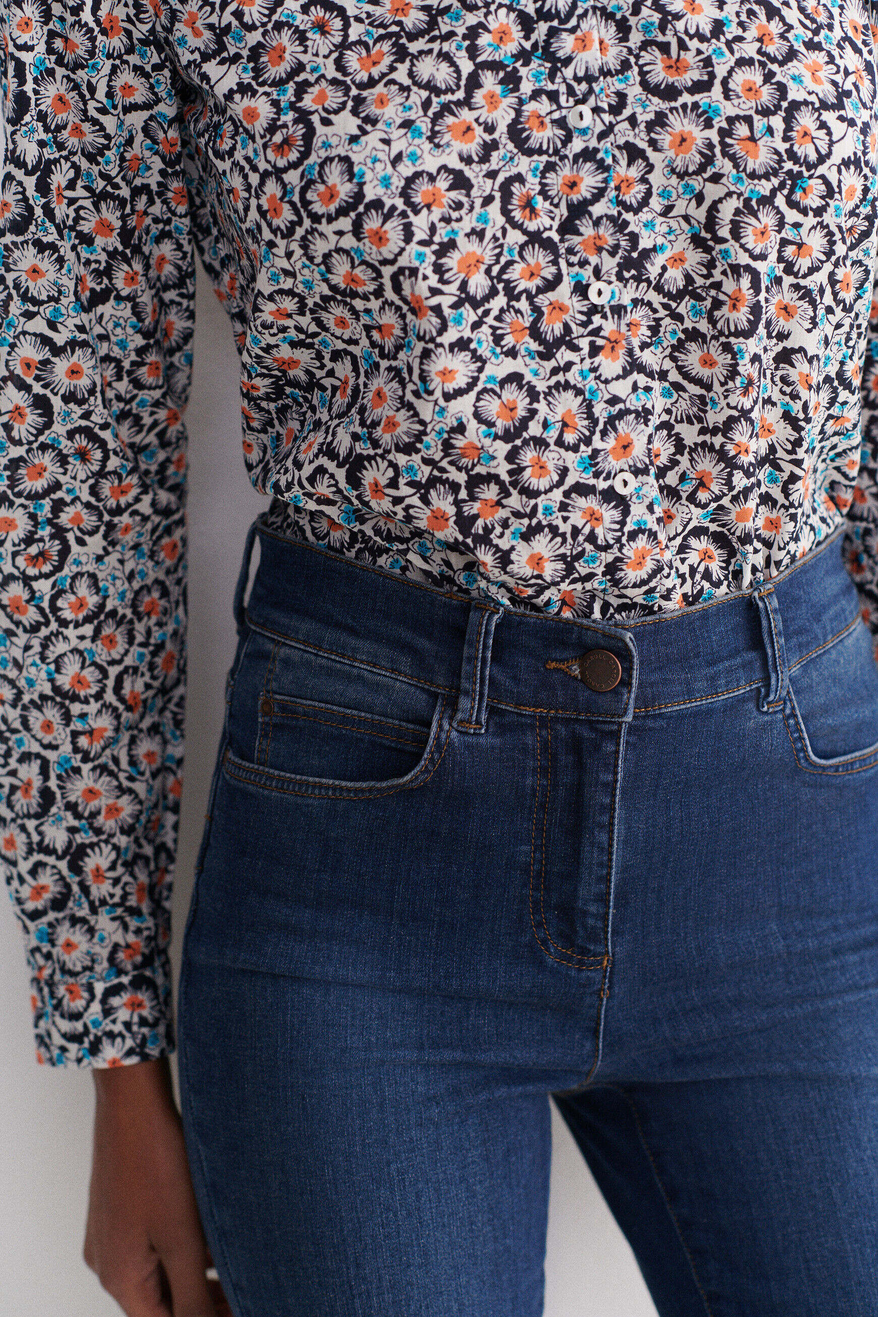 pantalon tom denim stone femme