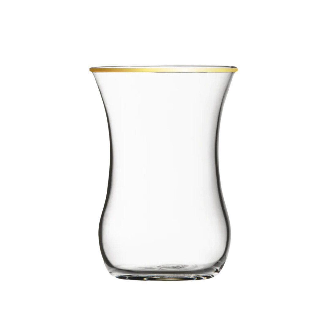 Pasabahce Teeglas Tempo Teegläser Golden Touch, Glas, für 6 Personen