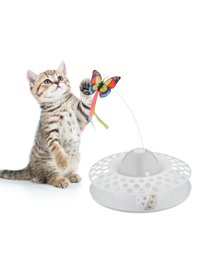 relaxdays Katzenspielzeug in Weiß - (H)33,5 x  Ø 22 cm günstig kaufen onesize