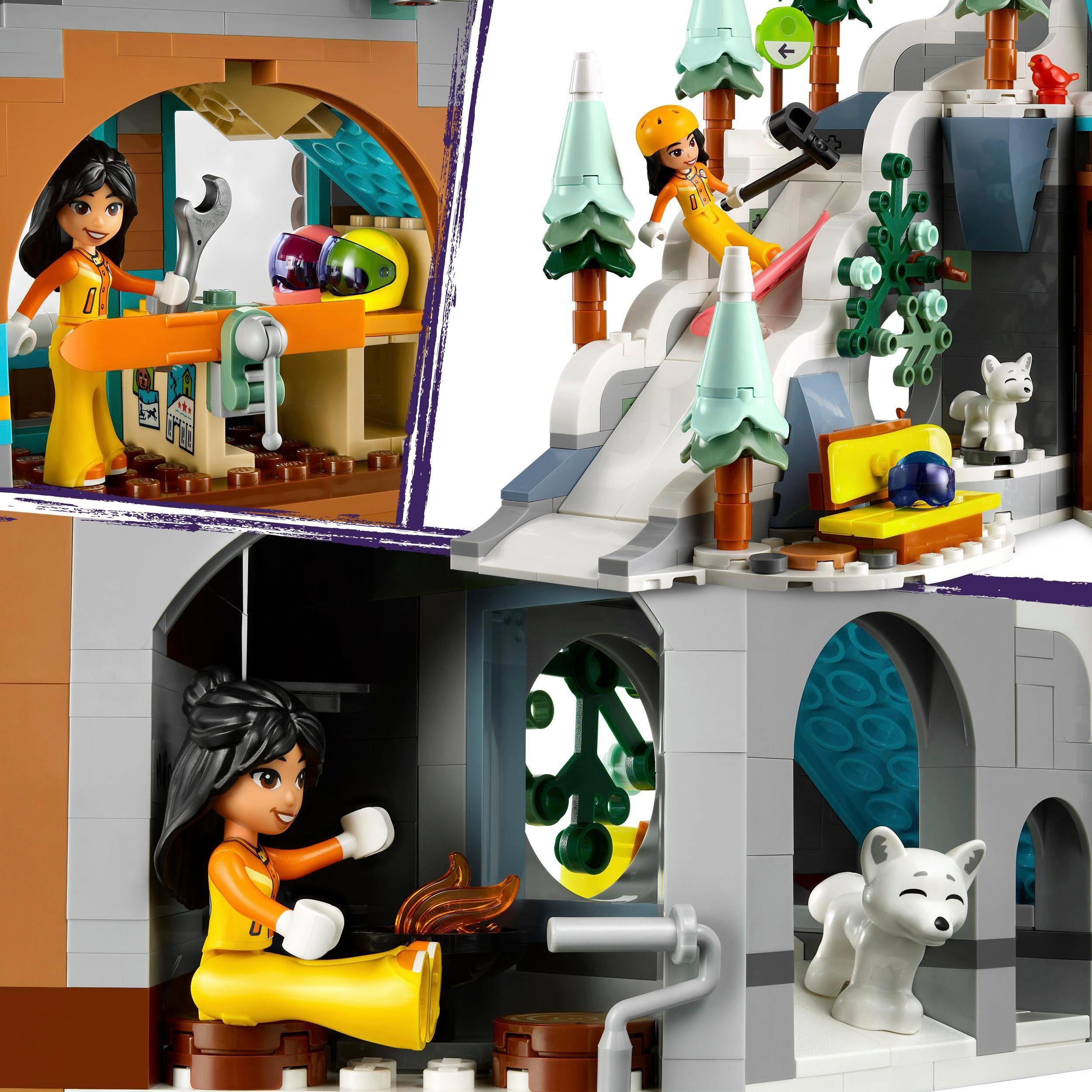 LEGO® Konstruktionsspielsteine Skipiste und Café (41756), LEGO® Friends, (980 St), Made in Europe