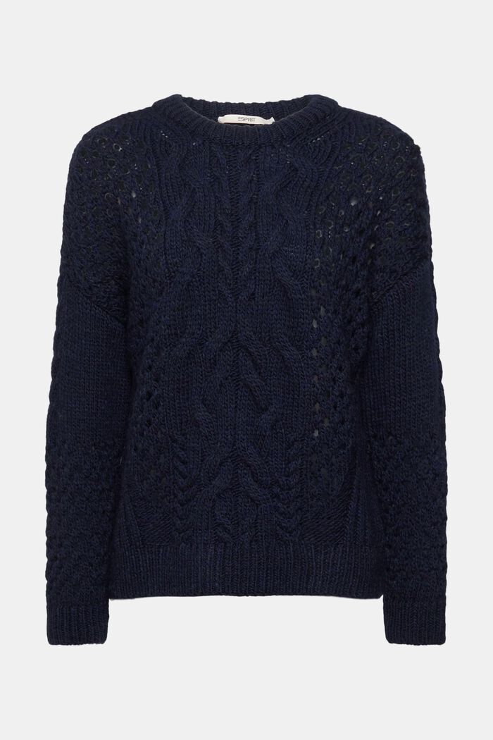 Pullover mit Zopf-Muster