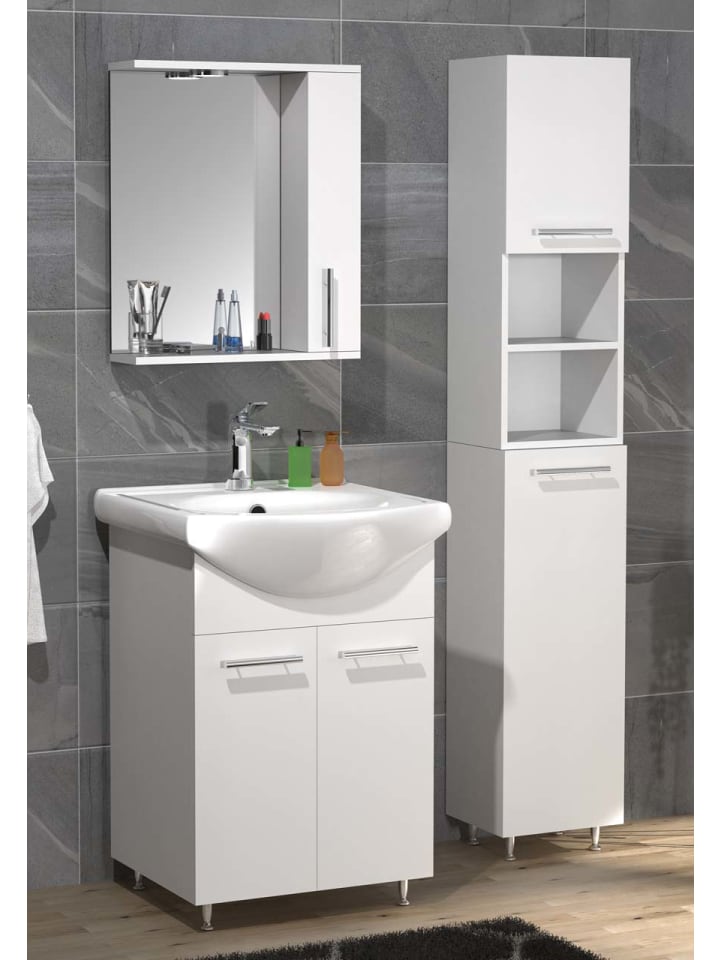 ebuy24 Badmöbelset LisaloM Weiß 85 x 45 cm günstig kaufen onesize