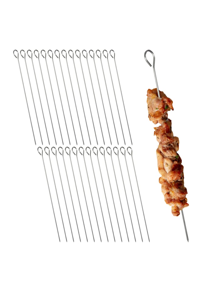 relaxdays 30 x Schaschlikspieße in Silber günstig kaufen onesize