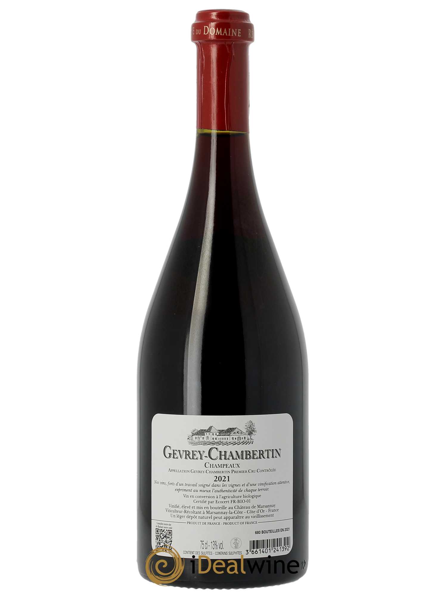 Gevrey-Chambertin 1er Cru Champeaux Château de Marsannay  2021 - Lot de 1 Bouteille