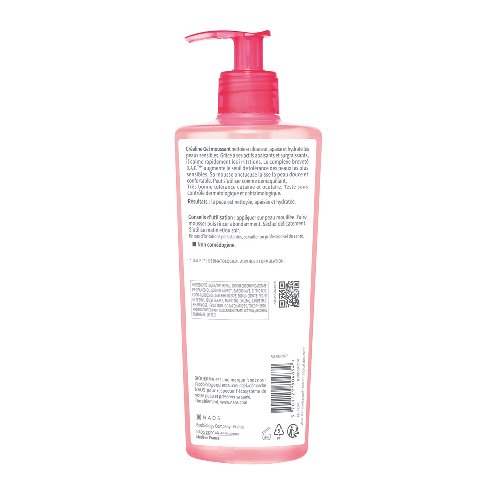 Bioderma CREALINE GEL MOUSSANT FP500ML Nettoyant