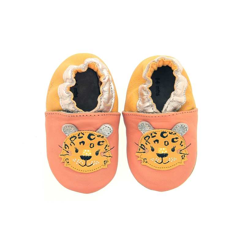 Chaussons cuir tannage vegetal Leopardo