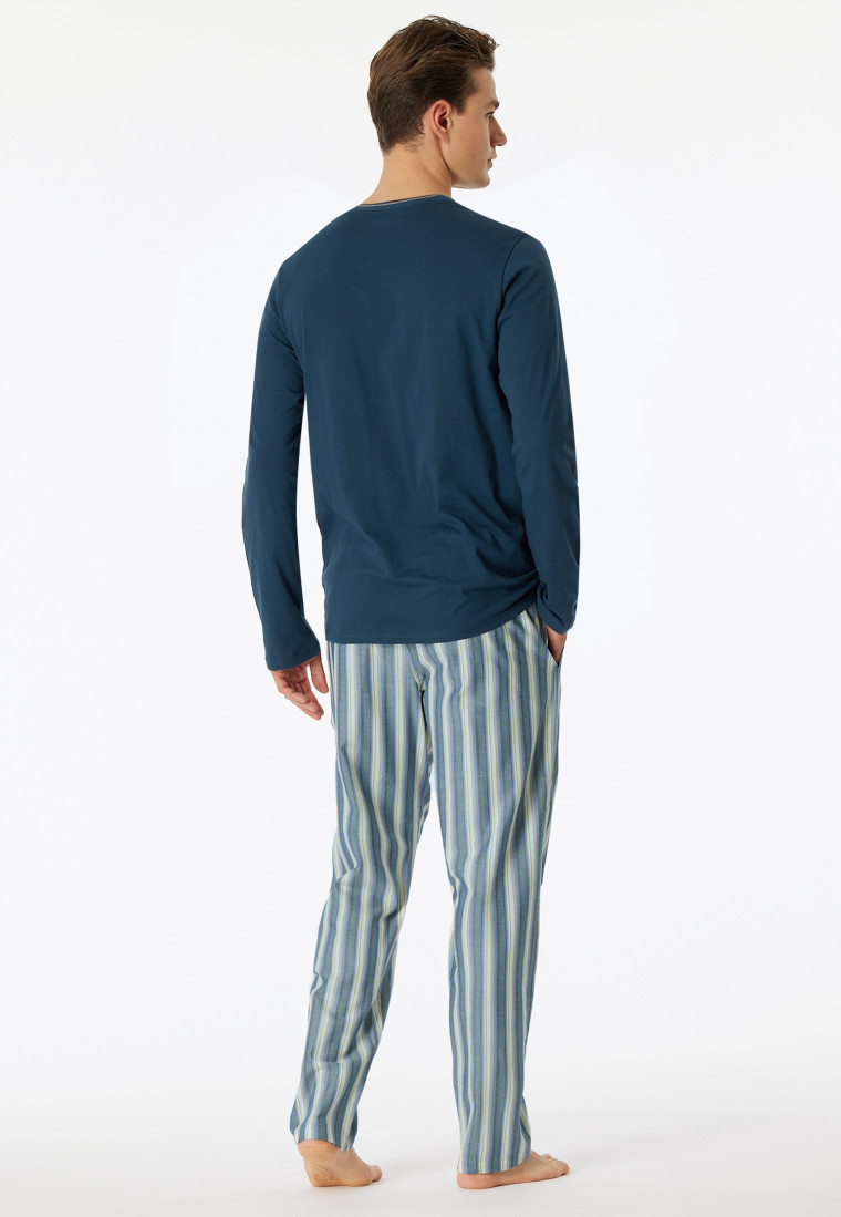 Schlafanzug lang Organic Cotton Streifen admiral - selected! premium