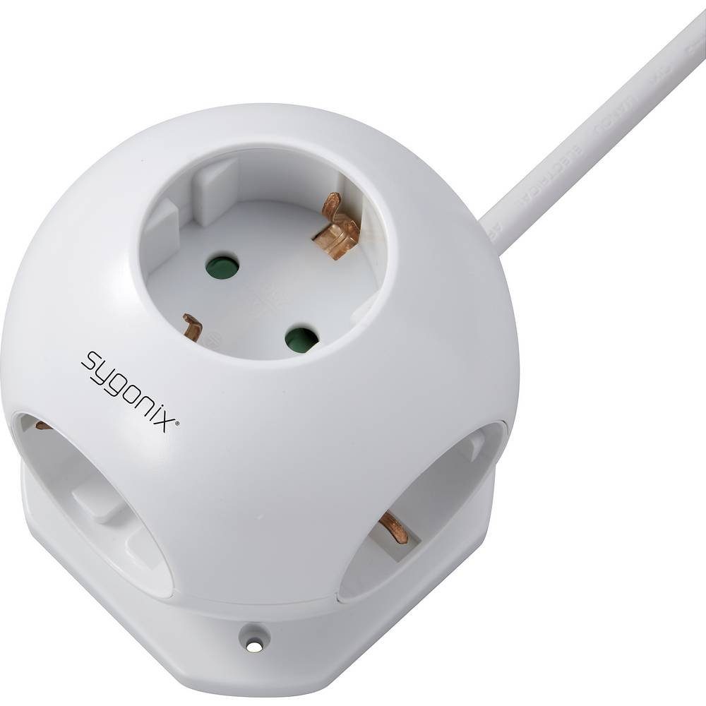 Sygonix 5-fach Steckdosenwürfel, in Globusform Steckdosenleiste