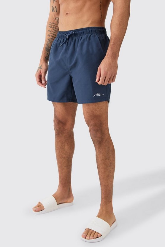 2er-Pack mittellange Man Signature Badehose