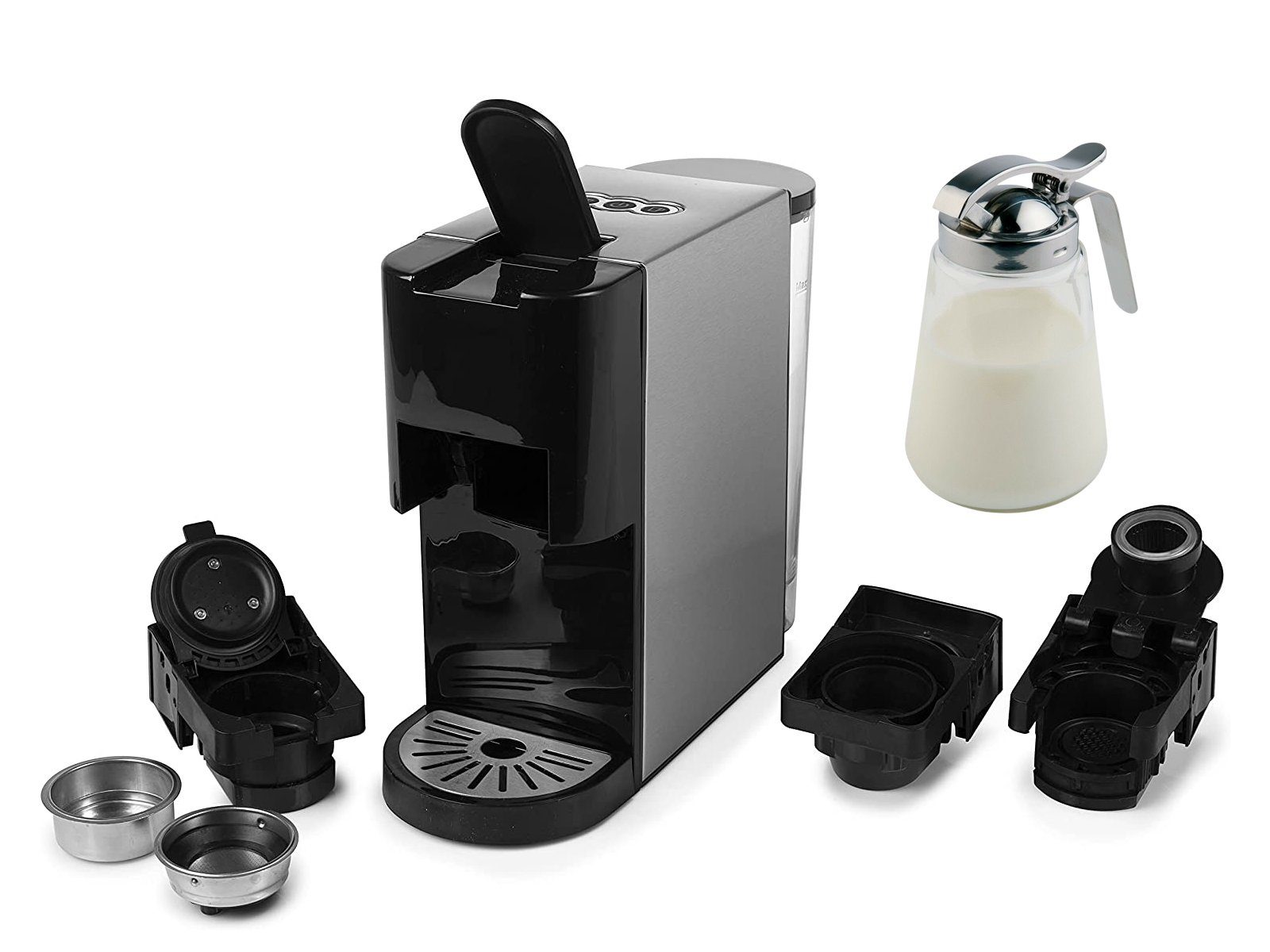PRINCESS Kapselmaschine, auch für Kaffee-Pulver mit abnehmbarem Wassertank Kaffeemaschine klein