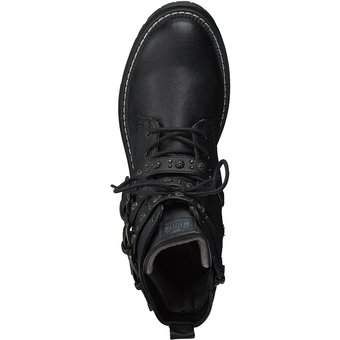 Mustang Schnür Boots in schwarz