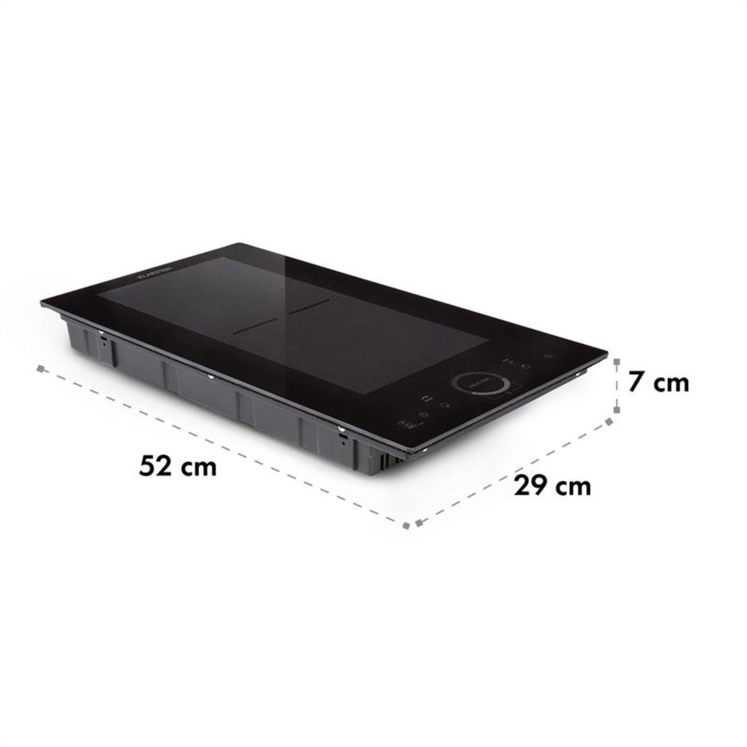 Klarstein Induktions-Kochfeld Delicatessa Slim Domino Induktionskochfeld 3500W Timer schwarz CP4-Delicatessa-Slim, Einbau Induktionsherd 2 Kochfelder Platten Elektro Einbaukochfeld