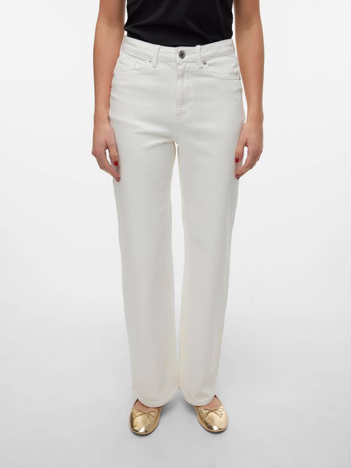 VMTESSA Hohe Taille Weit geschnitten Jeans
