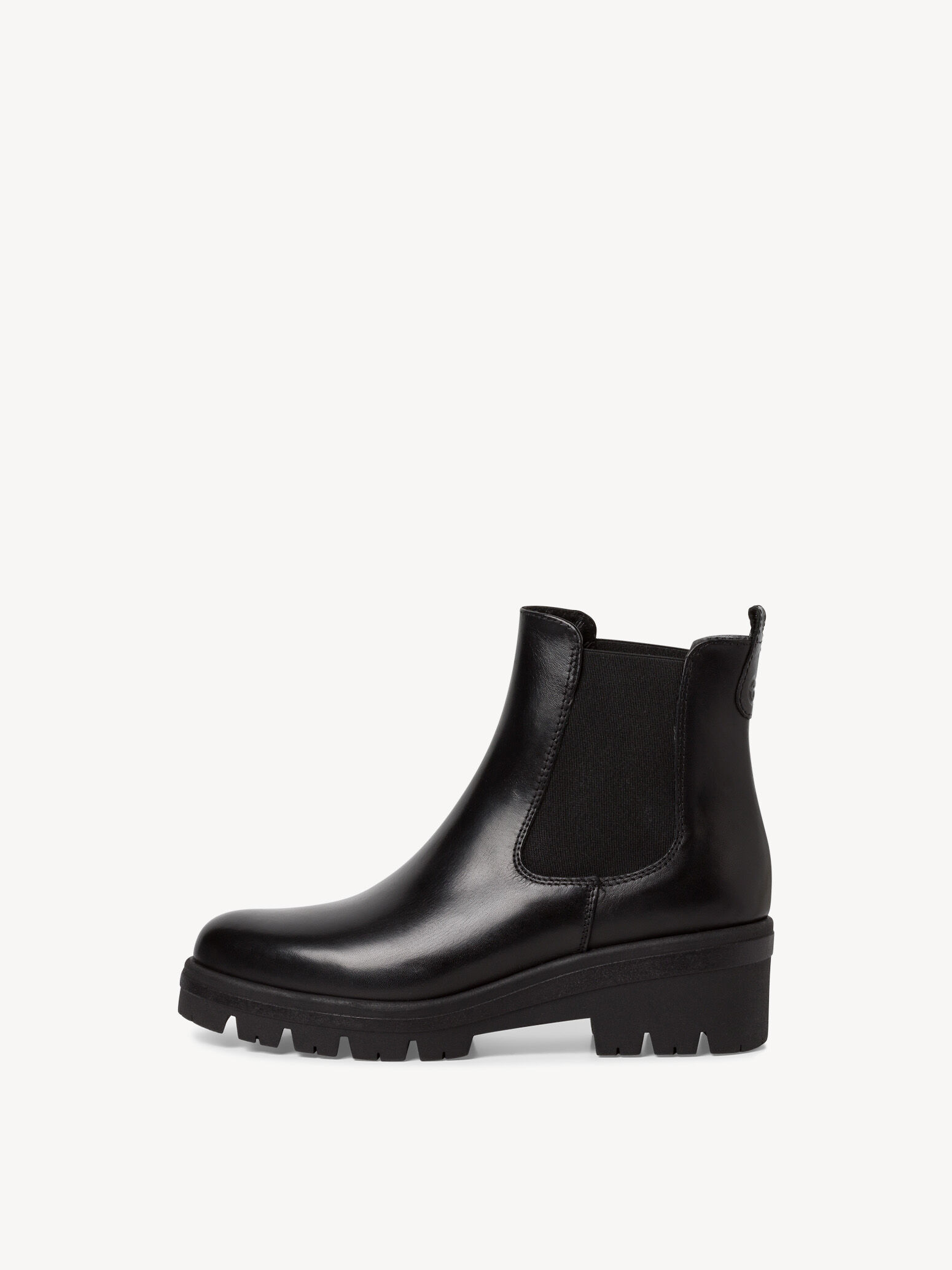 Bottine Chelsea en cuir - noir