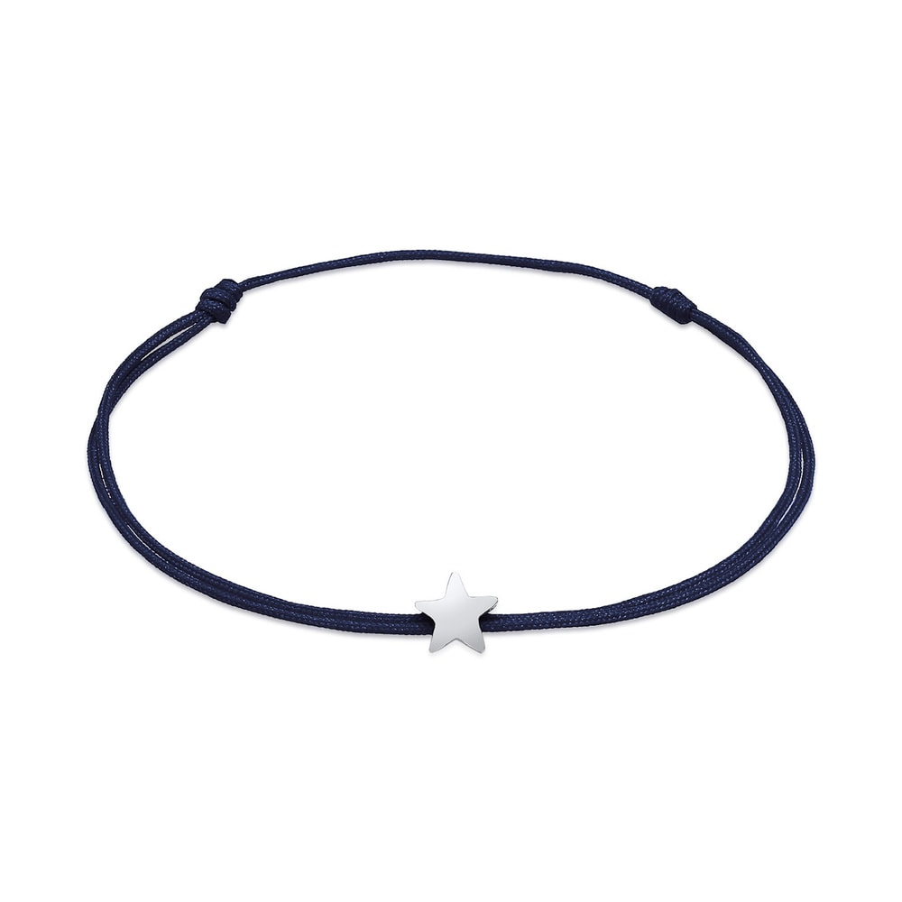 Elli Elli Bracelet Femmes symbole étoile astro avec nylon rouge foncé en Argent Sterli Bracelet