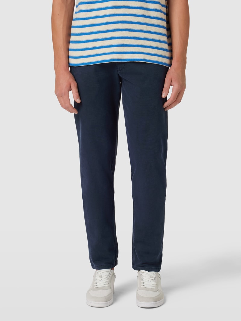 Stoffhose mit Knopfverschluss in blau