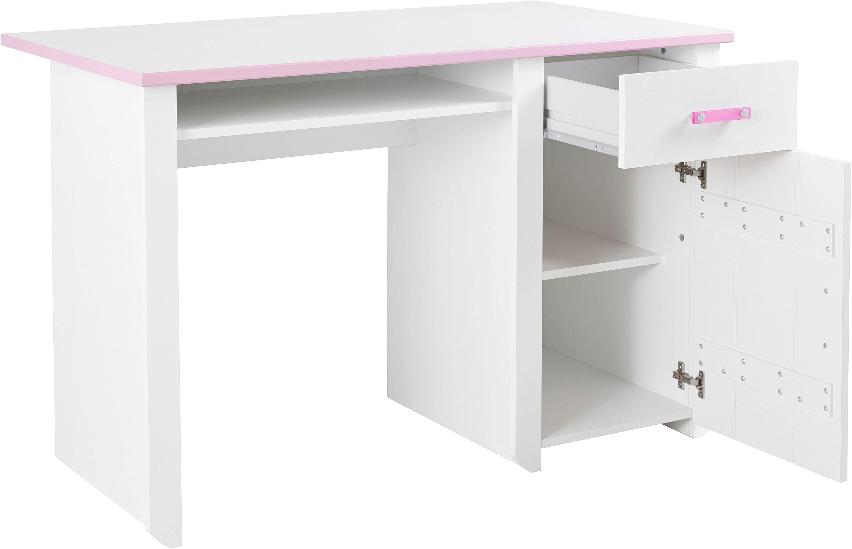 Parisot Jugendzimmer-Set Biotiful, (Set, 4-St., Bett, Nachttisch, Schrank, Kommode, Schreibtisch), mit 3-trg. Kleiderschrank
