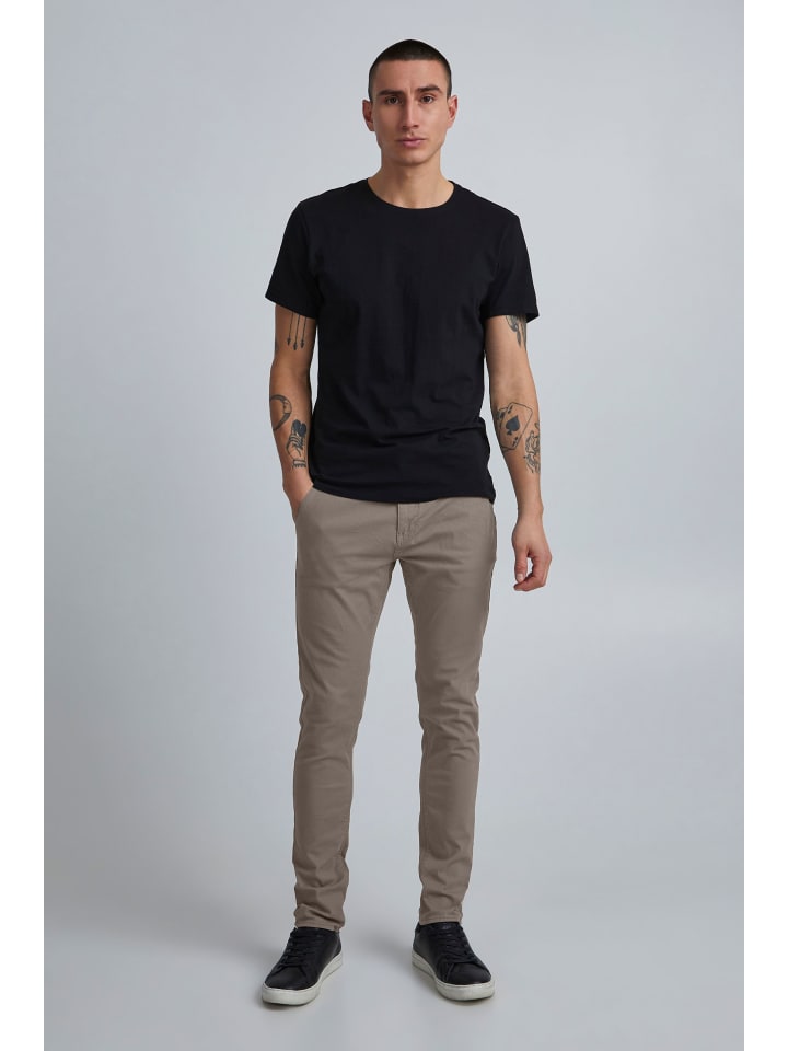 BLEND Chinohose BHNATAN pants - 20703472  Chinohose Slim Fit mit Gürtelschlaufen in Grau günstig kaufen