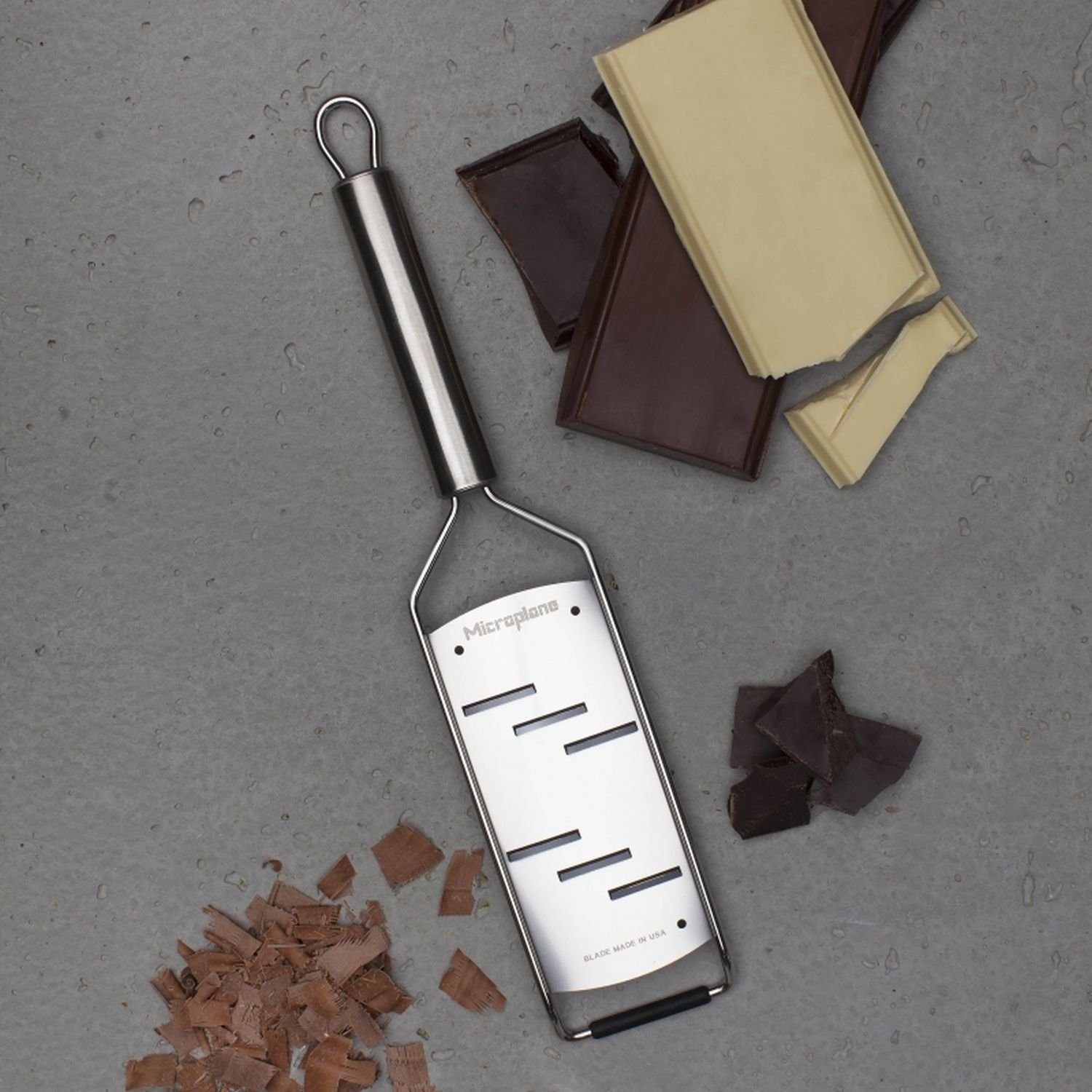 Microplane Küchenreibe Professional Große Raspel, Edelstahl