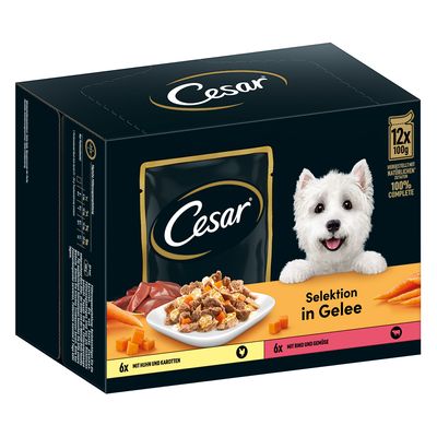 Cesar Selektion Fleisch und Gemüse in Gelee